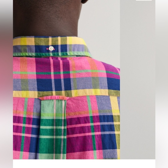 NWT Gant Indian Cotton Madras Shirt Regular Fit Shirt - Picture 2 of 12